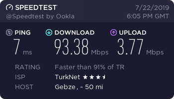 Turknet den 100 Mbps hız alan varmı?