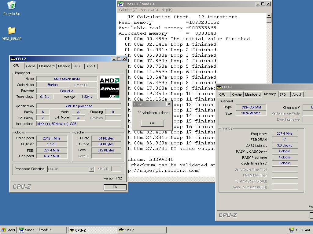  Socket A CPU Sıralamaları (XP-MXP-Sem)