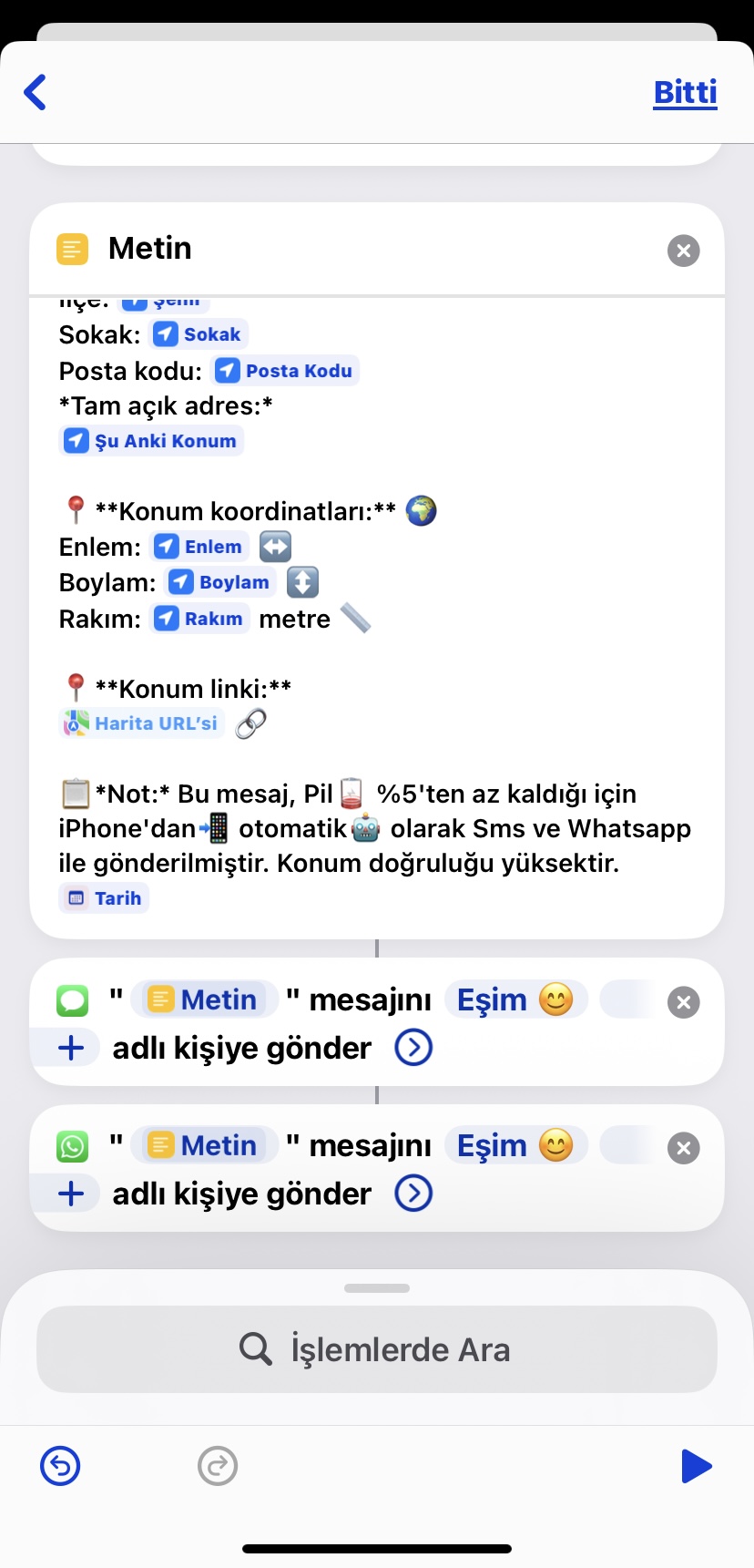 Konum gönderen kolye