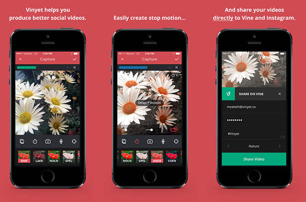 Vine ve Instagram odaklı yeni iOS 7 uygulaması: Vinyet