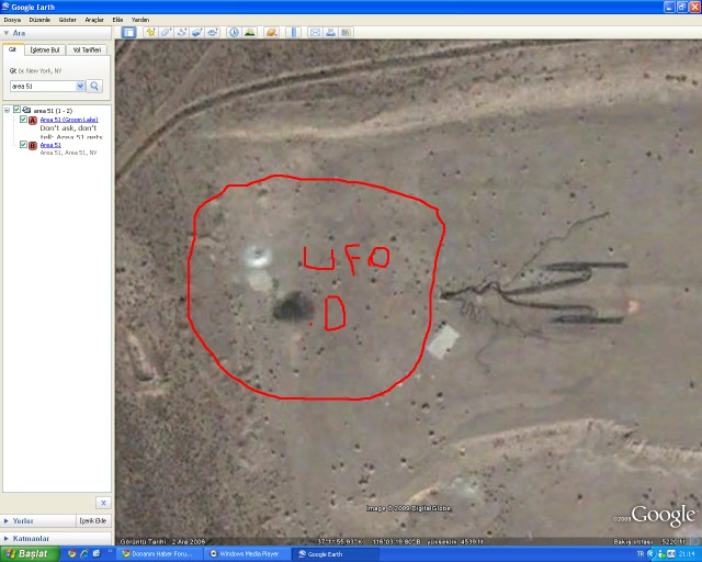  google earth ta ufo buldum (resim)
