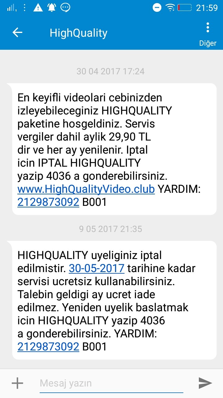 Türk Telekom High quality rezaleti