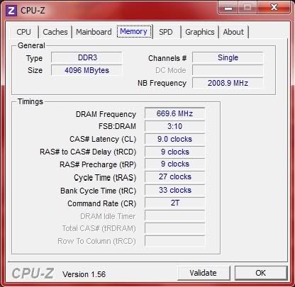  Kingston 1600 Ram 1333 görünüyor. Yaerdım.