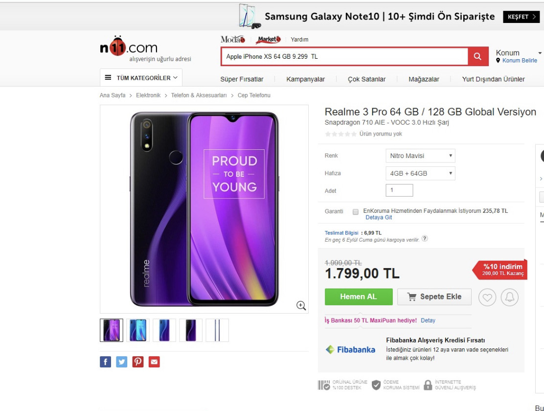 Realme 3 Pro Ana Konu ( SATIŞA ÇIKTI )