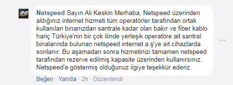 Netspeed FİBERNET/VDSL2 - ANA KONU / KULÜP