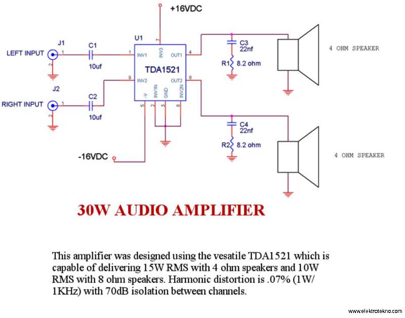 Tda2616q схема усилителя