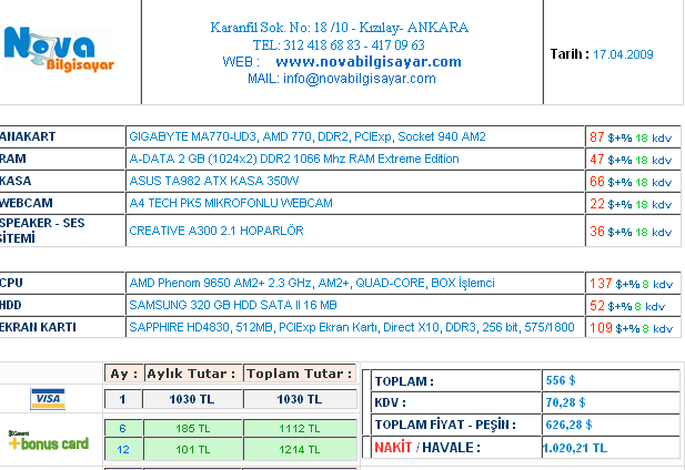  1200 LİMİTLİ SİSTEM TAVSİYESİ