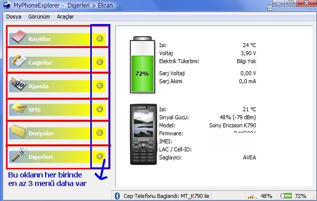  bluetooth bağlantısı ile pc den sms gönderme