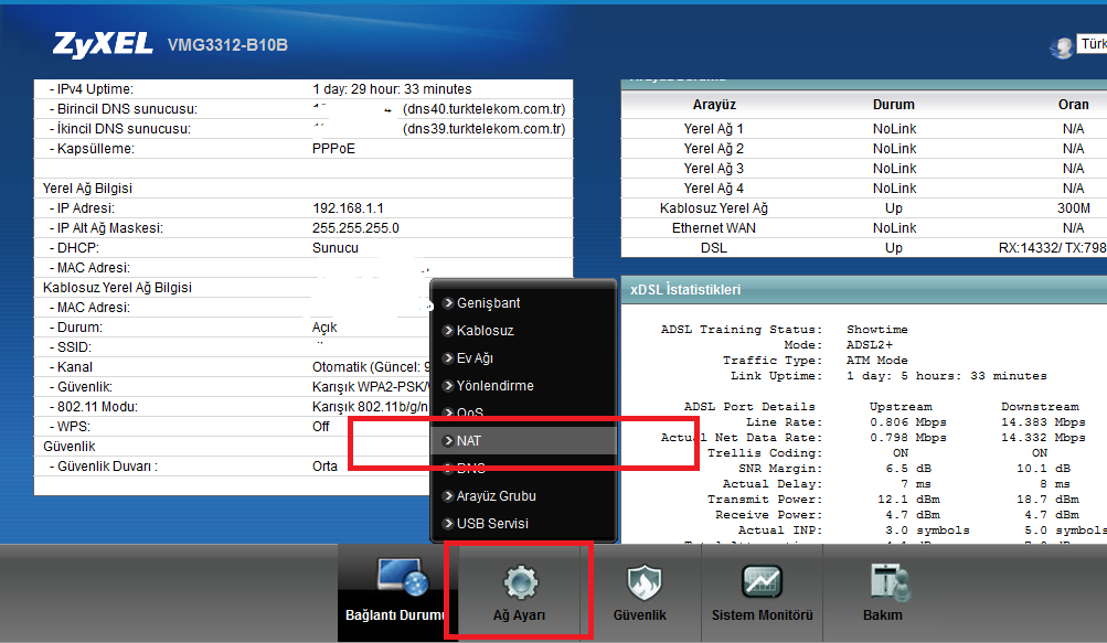 ZYXEL VMG3312-B10A/B10B Modemlerde Port Açma %100 // Detaylı Anlatım