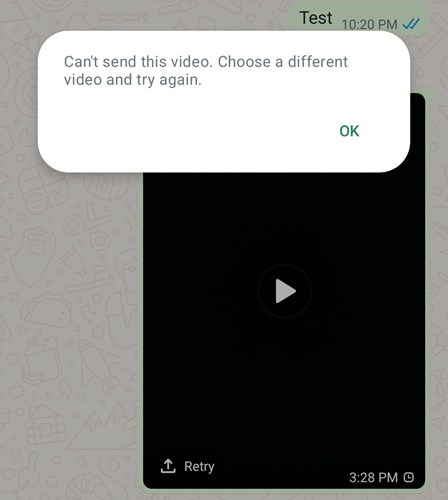 WhatsApp'taki hata kullanıcıların video göndermesini engelliyor