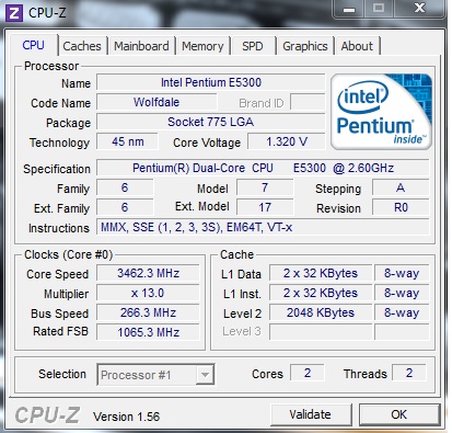  E5300 OC yardım