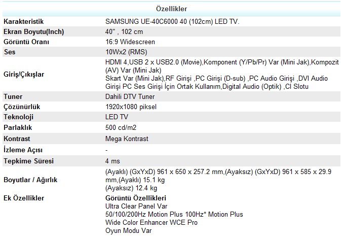  Samsung C6000 Led Tv Kullanıcıları Ana Konu