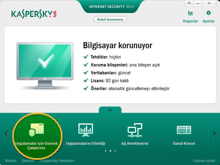 KASPERSKY İNTERNET SECURİTY 2012 TÜRKÇE ORJİNAL LİSANSLAR