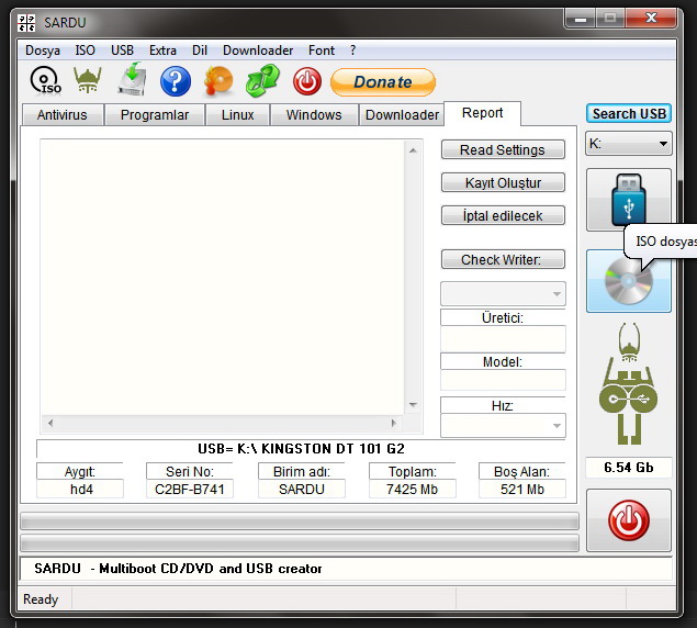  USB Bellek Multiboot Hazırlama (Win7, Rescue) - SARDU Programı (Anlatım)