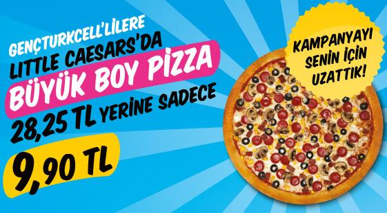  Genç Turkcell Little Caesars Pizza Kampanyası, Büyük Boy Dilediğiniz bir Pizza 9,90TL !!