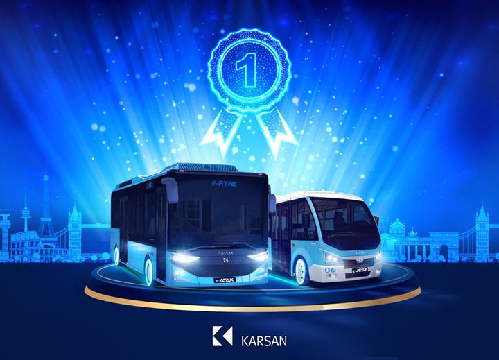 2023'te Avrupa'nın elektrikli minibüs ve midibüs pazarının lideri Karsan oldu
