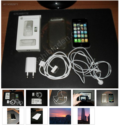  Apple-iPhone 3G 16 GB Beyaz, Full Aksesuarlı