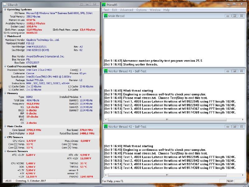  E4400 + DS3 Overclock hakkında