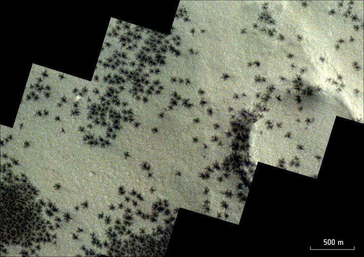 Mars'ın yüzeyinde “örümcek” benzeri tuhaf şekiller tespit edildi
