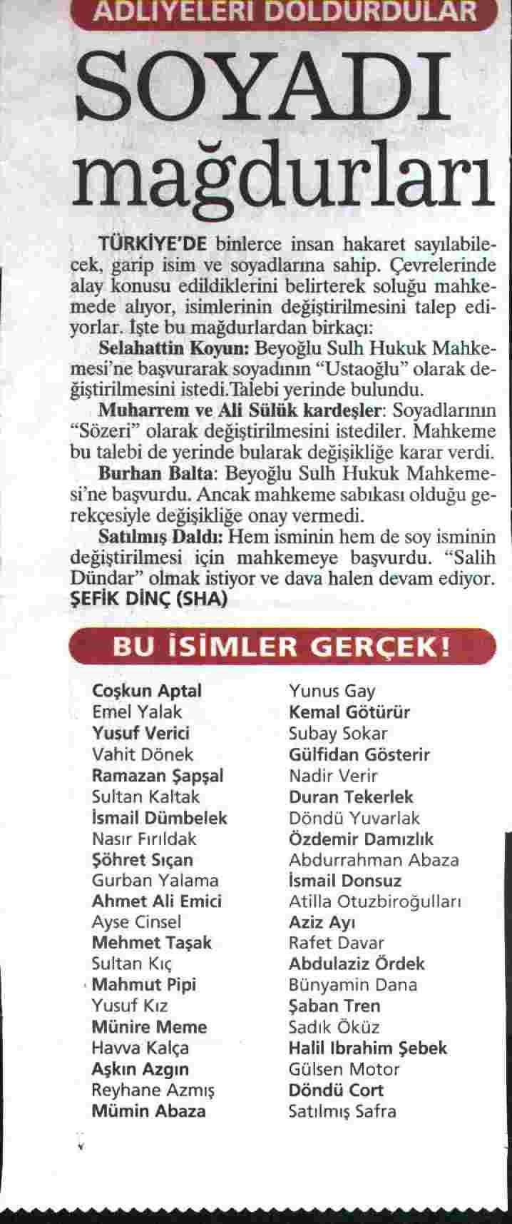  Komik İsimler  ::)