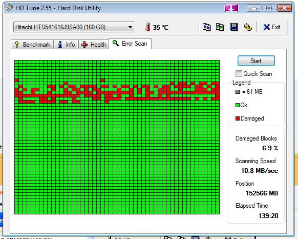  HD tune programlı ile harddisk testi resimli anlatım