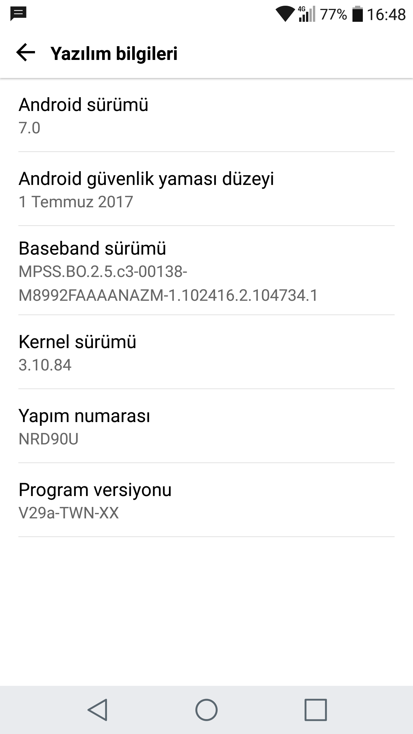 LG G4 Official Android 7.0 (Polonya v29A) Yükleme Rehberi (H815TR Kilitli Bootloader)