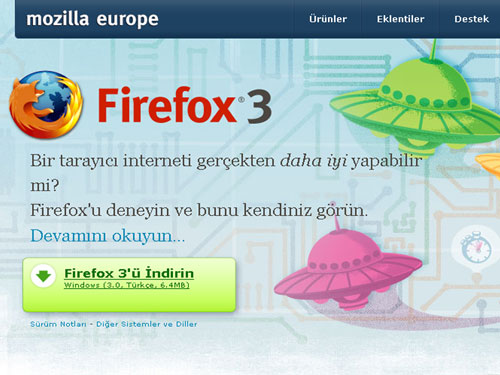  Mozilla Firefox 3 [18Haziran]'a Ertelendi.