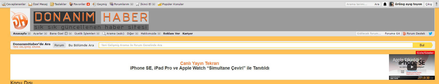  Forumdaki Donanım haber yazısı artık eskimiş