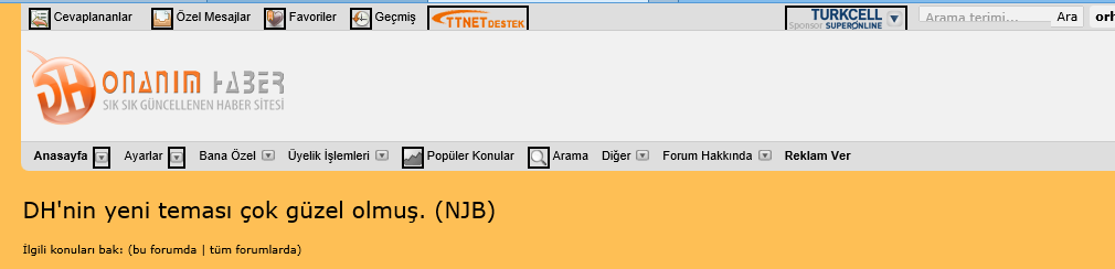  DH'nin yeni teması çok güzel olmuş. (Nice Job Bro)