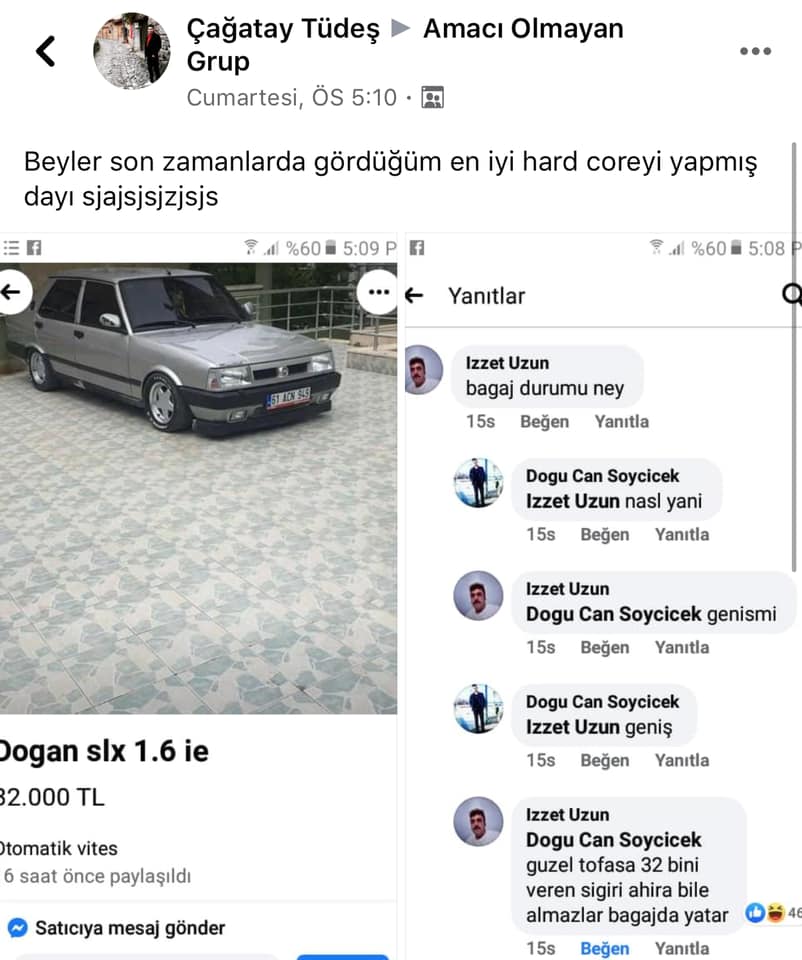 32.000,00 ₺ Doğan ilanına gelen cevap.