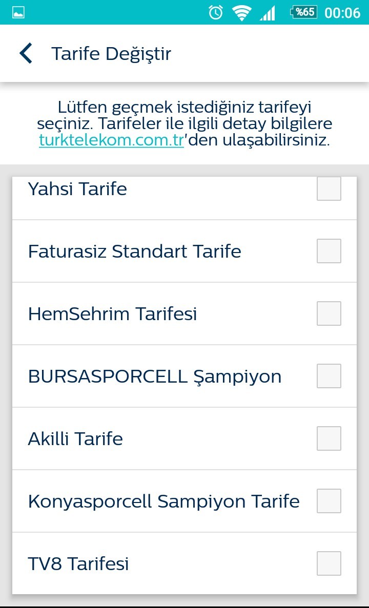 T.T. faturasiz 500 dakika 1000 sms 4 gb internet 19 tl