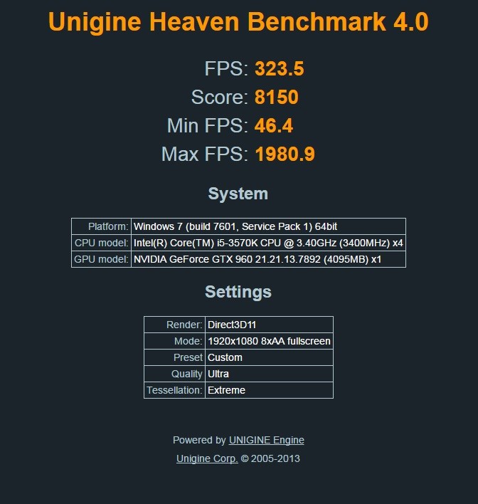 UNIGINE SUPERPOSITION BENCHMARK | ÇIKTI !!