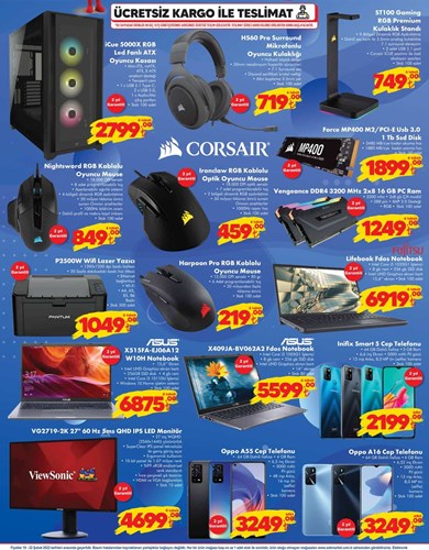 ŞOK marketlerde Corsair oyuncu ürünleri uygun fiyata