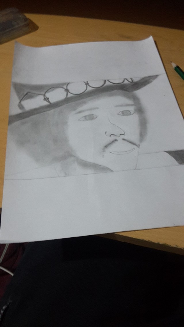 Jimi Hendrix'i çizdim nasıl olmuş (ssli)