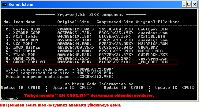  Bios menüsünü türkçeleştirme ve bios mod
