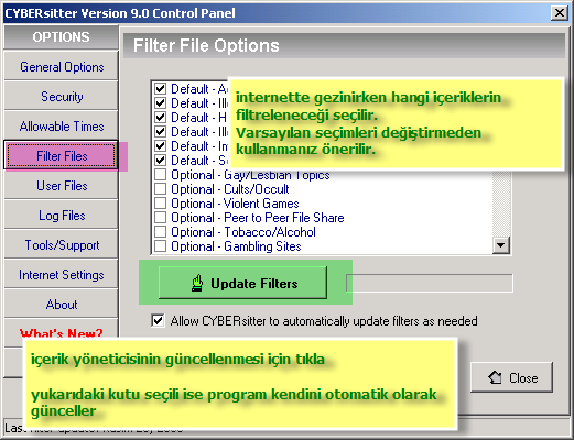  !!! Kişisel Web Filtreleme Yazılımları !!!