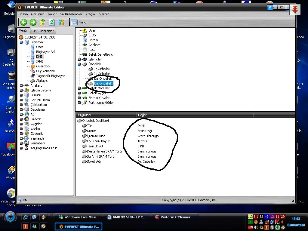 AMD X2 5600+ L2 Cache Bellek Sorunu..Lütfen YARDIM.!!
