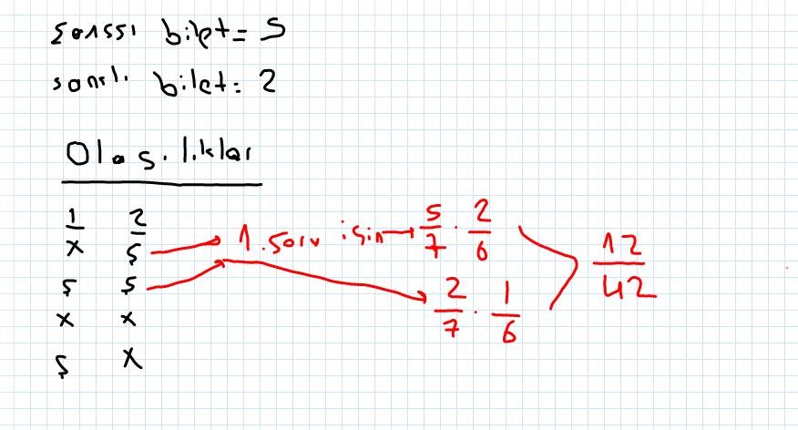  olasılık sorusu