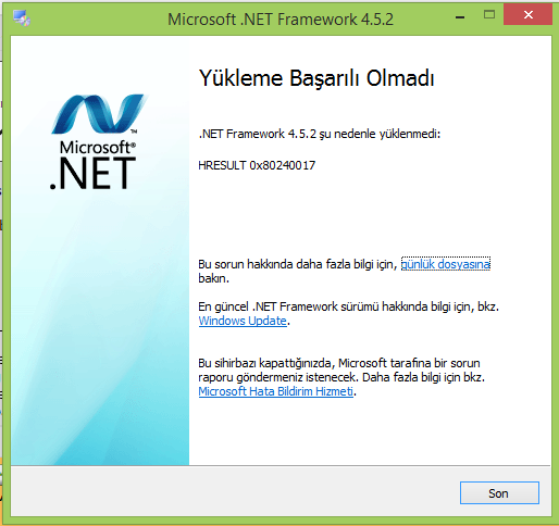  Windows 8.1 .NET Framework 3.5 yüklemek