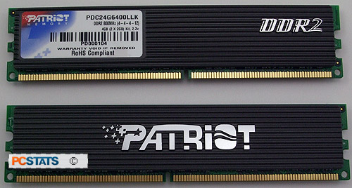  2 X 2 Gb Patriot PDC24G6400LLK DDR2 800