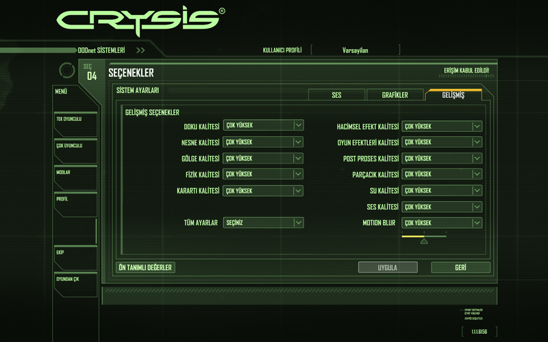  LÜTFEN YARDIM.......9800 GX2DE DÜŞÜK FPS CRYSIS