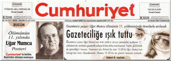  24 Ocak!!Uğur Mumcu'yu Unutmadık..