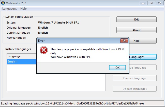  Windows 7 Ultimate 64 Bit Türkçeleştirme Sorunu