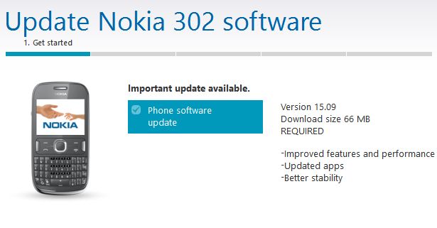  Asha 302 için 15.09 versiyon sistem güncelleme çıktı.