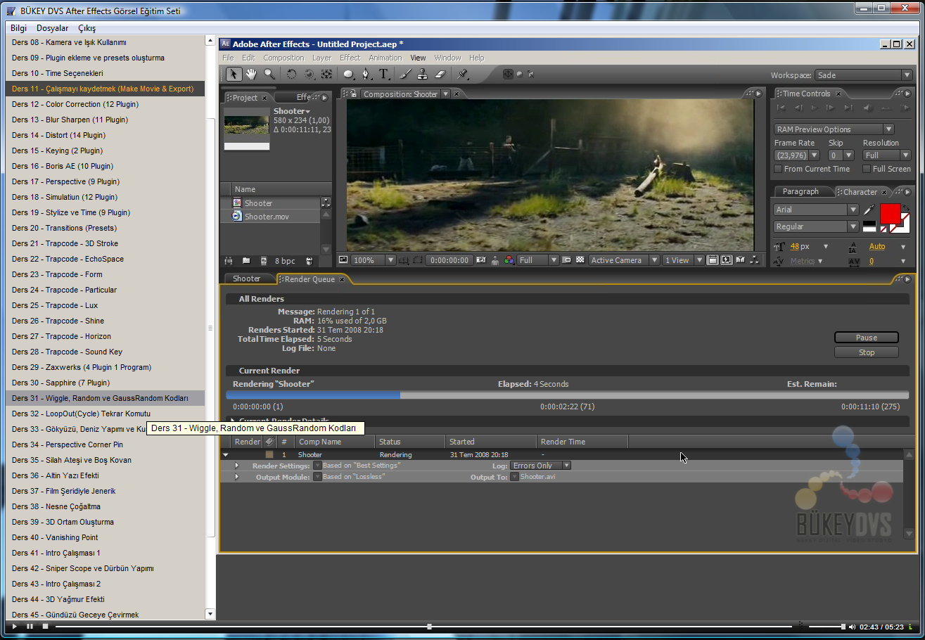  Adobe after effects ögrenmek istiyorum...