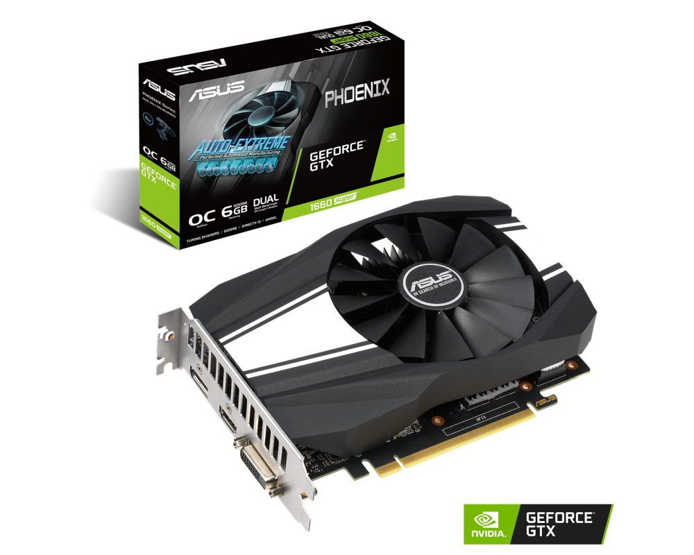 1773 TL(mağazada) ASUS GeForce GTX1660 SUPER Phoenix OC 6GB DDR6 192Bit DX12 Nvidia Ekran Kartı