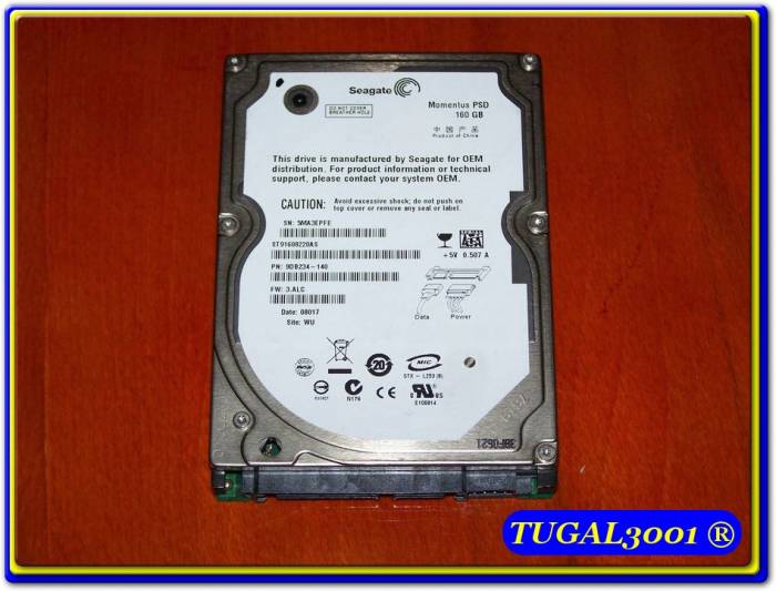  160GB 2'5 SEAGATE LAPTOP HDD Sİ = 30TL