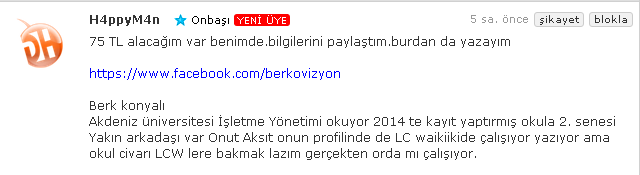  DOLANDIRICI (BERKOVİZYON)
