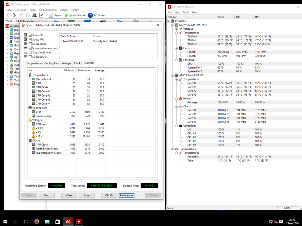  Satıldı / MSI 970A-G45 AM3+ ve AMD Athlon II X4 645 AM3 / FX8300 AM3+