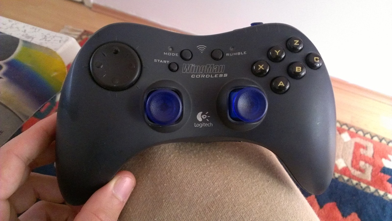  Logitech Wingman cordless Rumblepad Gamepad (Takas ps3 dual shock)[70 TL]